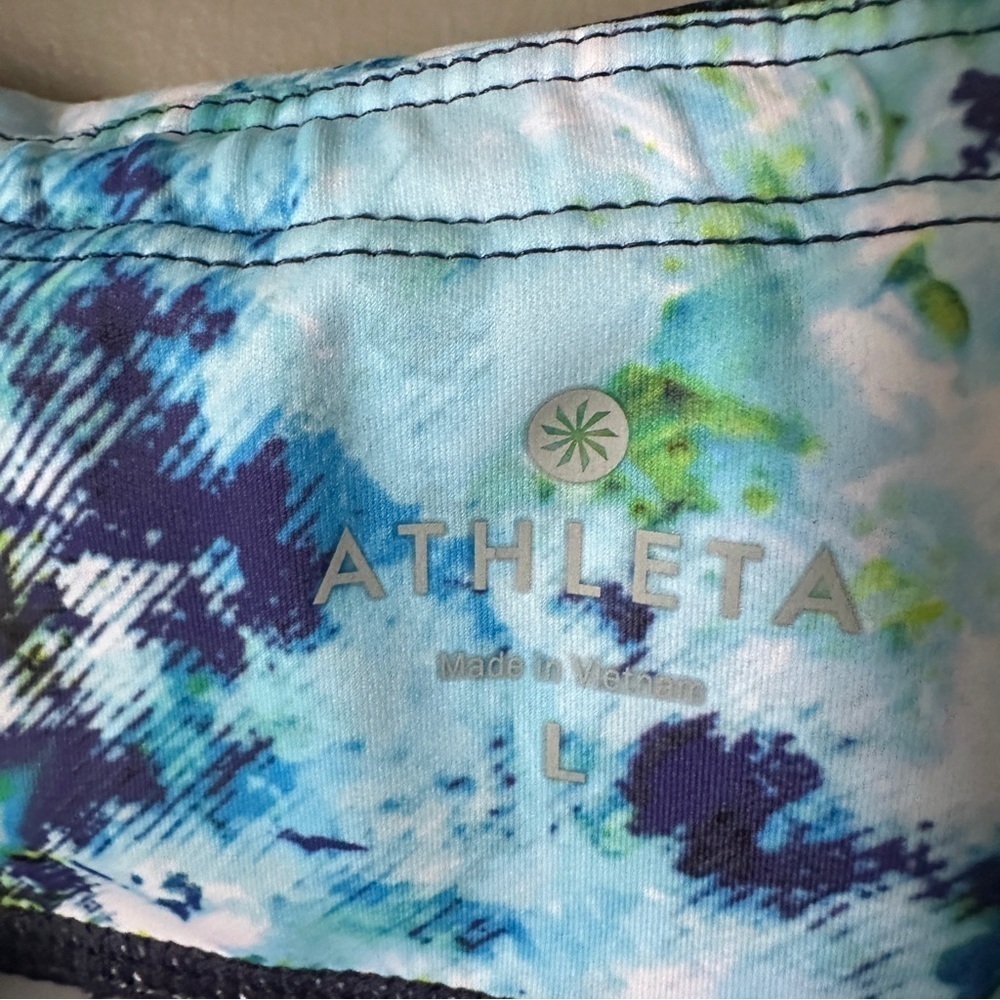 Athleta Hypersonic Sonar Tight Size Small- Caspian Blue Multi - Picture 5 of 10
